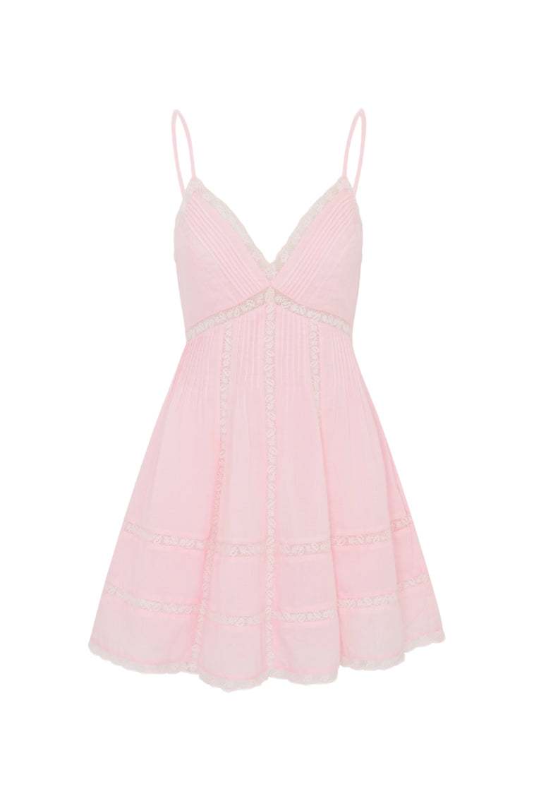 Docila Cotton Mini Dress - PINK