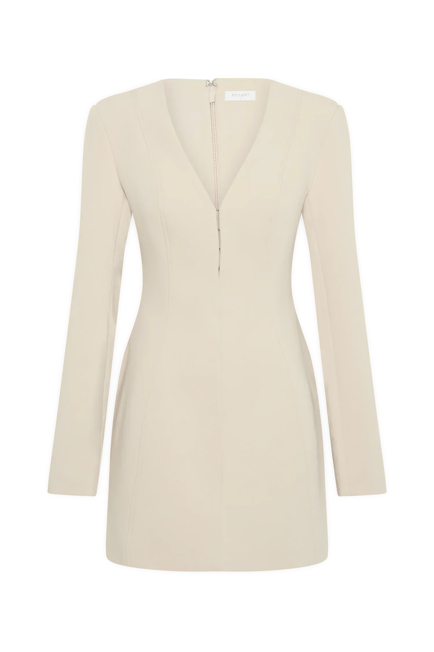 Arora Suiting Blazer Dress With Pleating - Sand