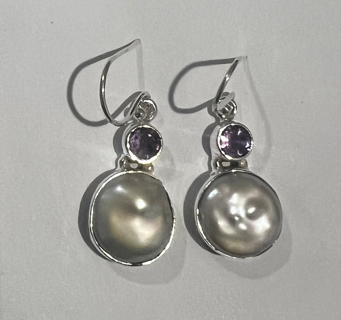 Baroque Pearl Stone Earrings MAE005-FP