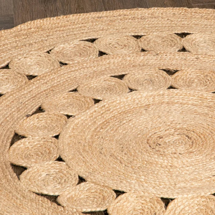 Circle Pattern Round Jute Rug (2 Sizes) - Modern Home Interiors