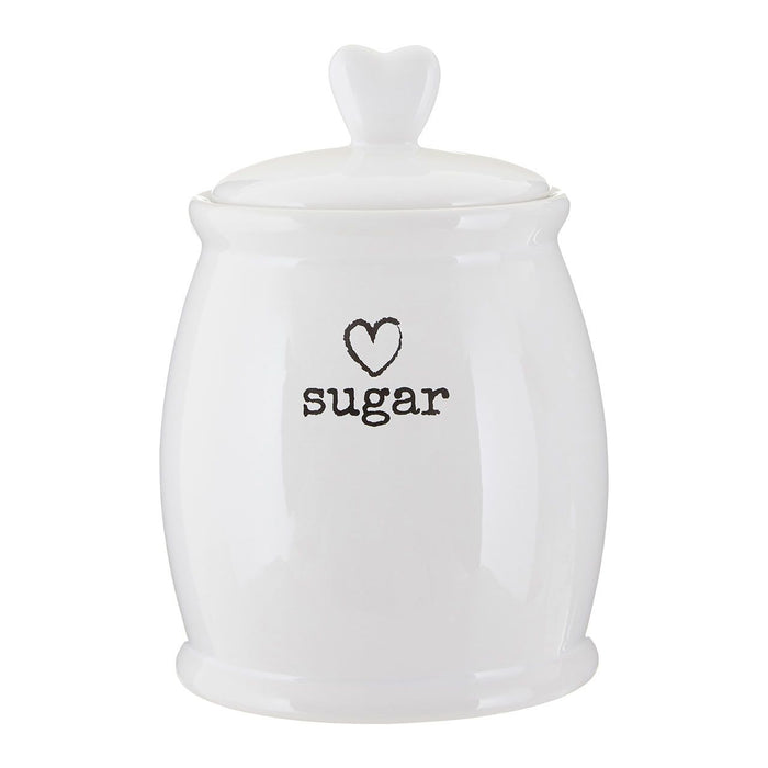 Love Heart Charm Sugar Canister - Modern Home Interiors