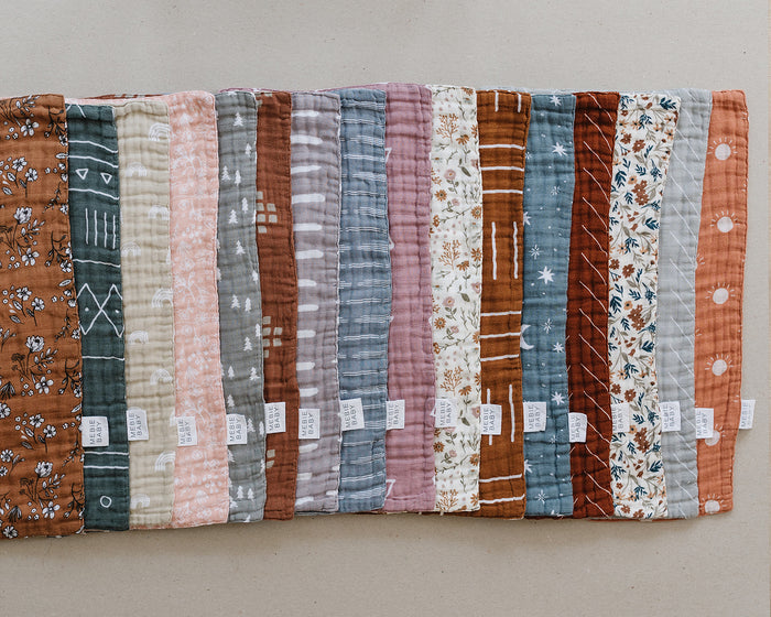 Rust Mudcloth Burp Cloth