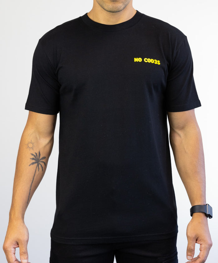 Sneakerhead Tee No Codes" (Black/Yellow)
