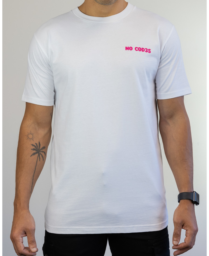 Sneakerhead Tee "No Codes" (White/Pink)