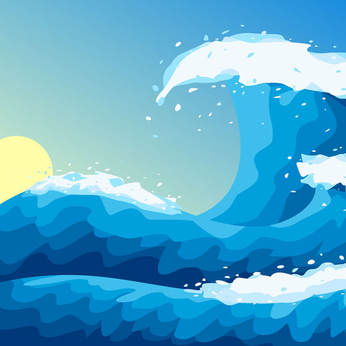 Calming morning meditation music with piano and ocean wave sounds.