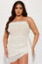 Lilian Draped Sequin Mini - Off White