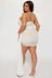 Lilian Draped Sequin Mini - Off White