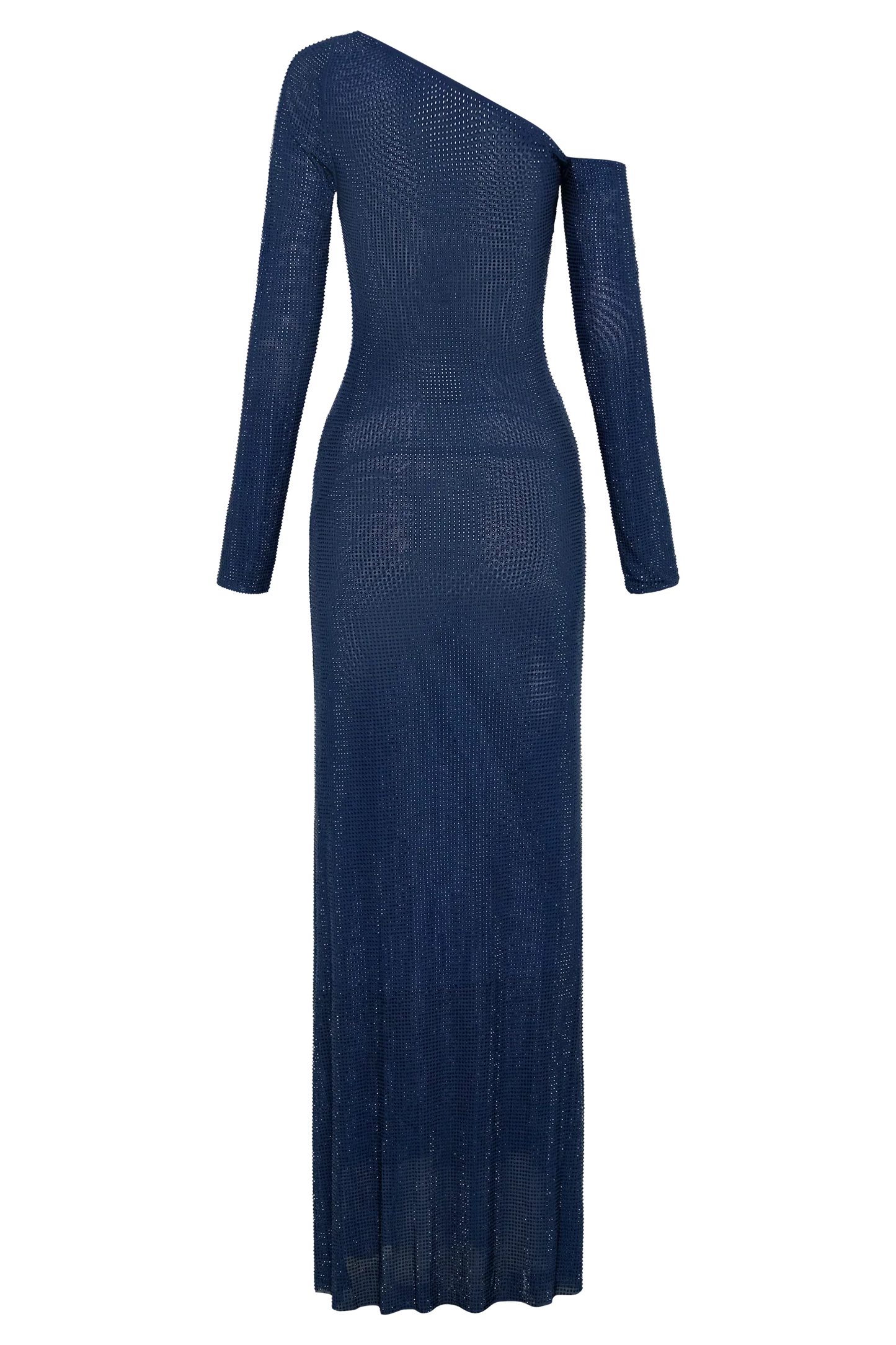 Marcia Diamante Long Sleeve Maxi Dress - Navy