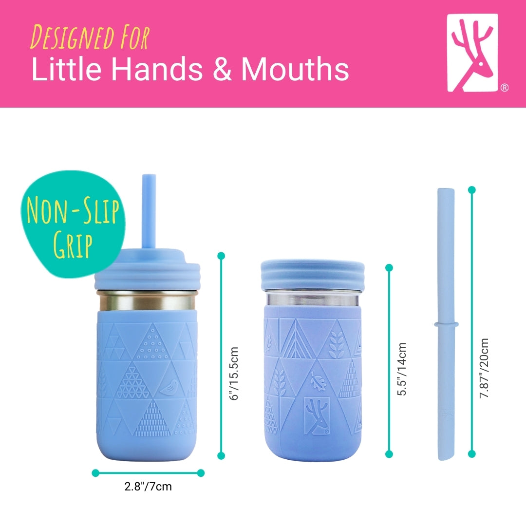 Stainless Steel 14oz Drinking Tumblers + Food Storage (Blush/Lilac)