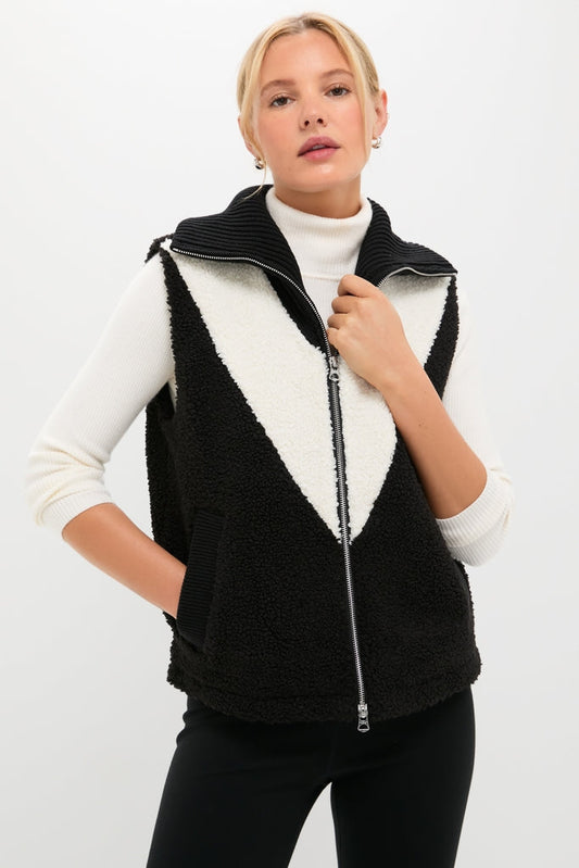Black Caspian Sherpa Gilet