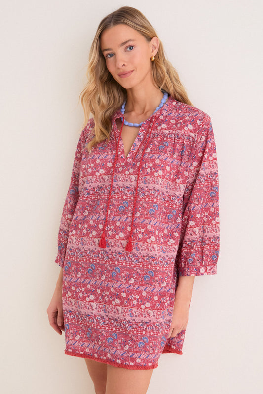 Americana Batik Stripe Bondi Coverup