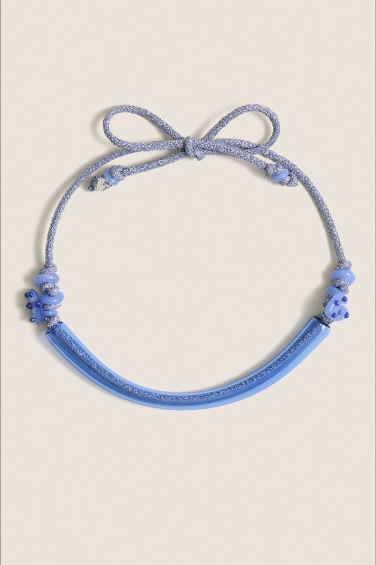 Blue Glass Patti Necklace