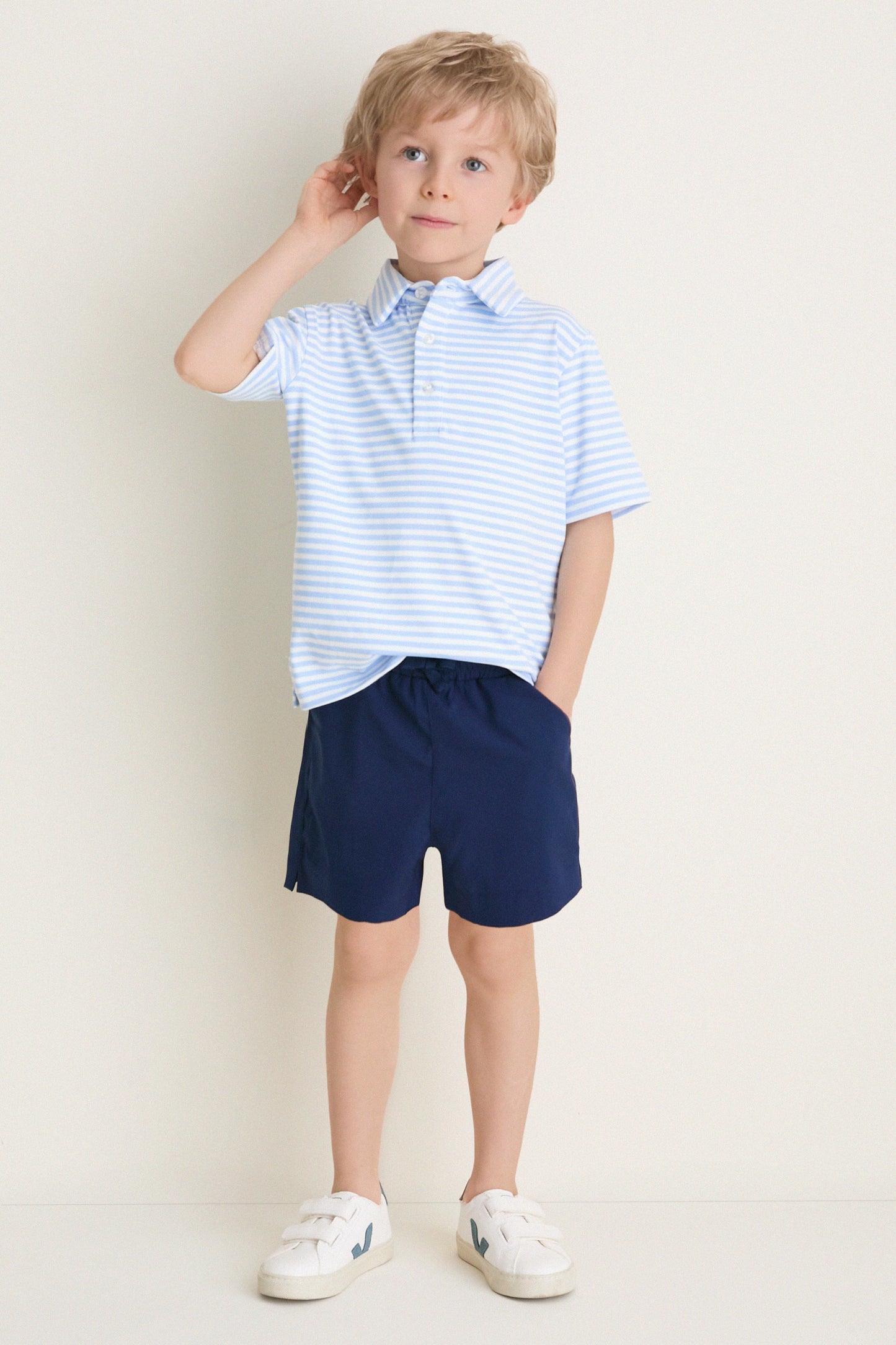 Bachelor's Blue and White Le Club Polo