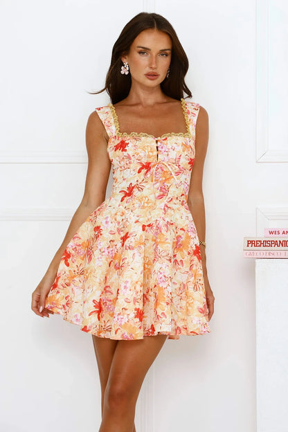 Sunflare Mini Dress Orange