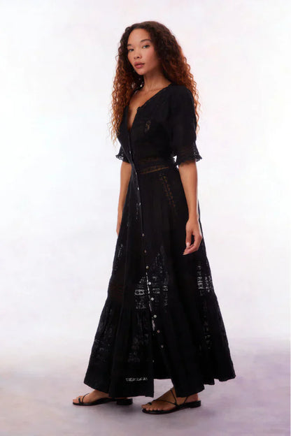 Minka Maxi Dress-BLACK
