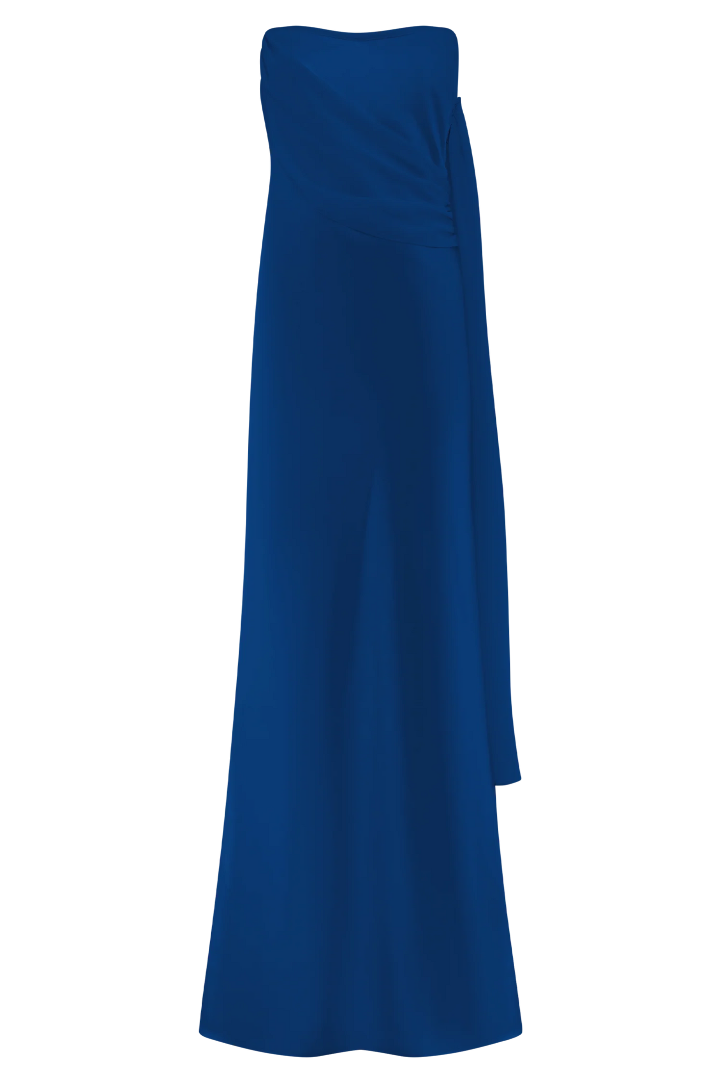 Carah Satin And Chiffon Maxi Dress - Cobalt