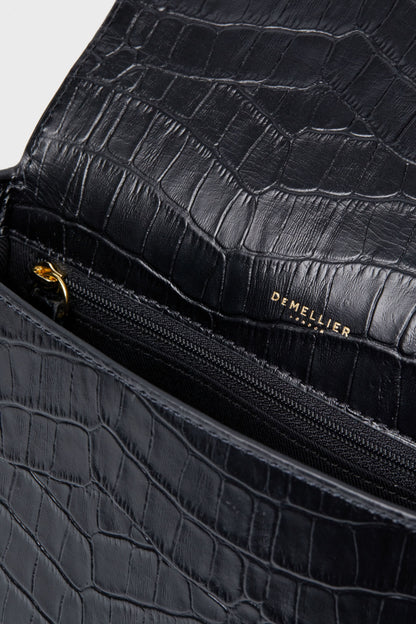 Black Croc Small Vancouver Bag