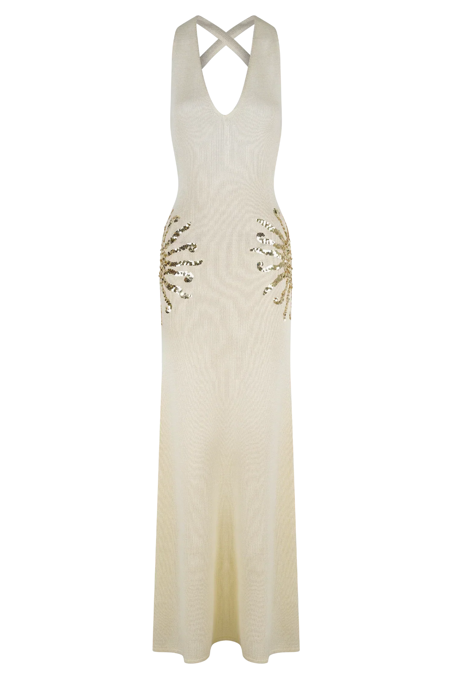 Ellington Knit Maxi Dress With Sequin - Ivory