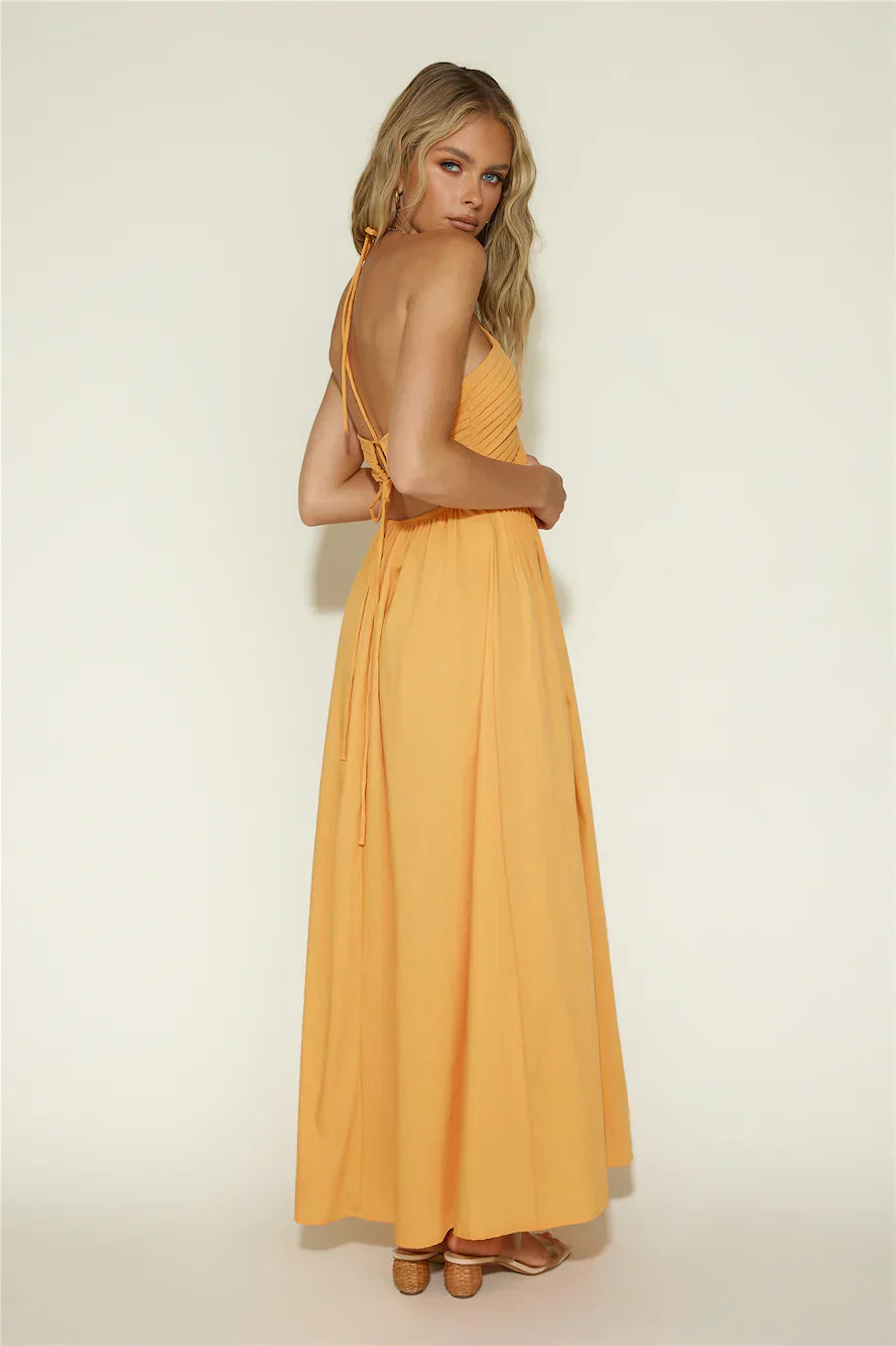 Cross My Heart Maxi Dress Orange
