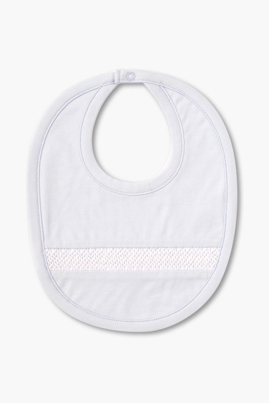 Blue Hand Smocked Bib