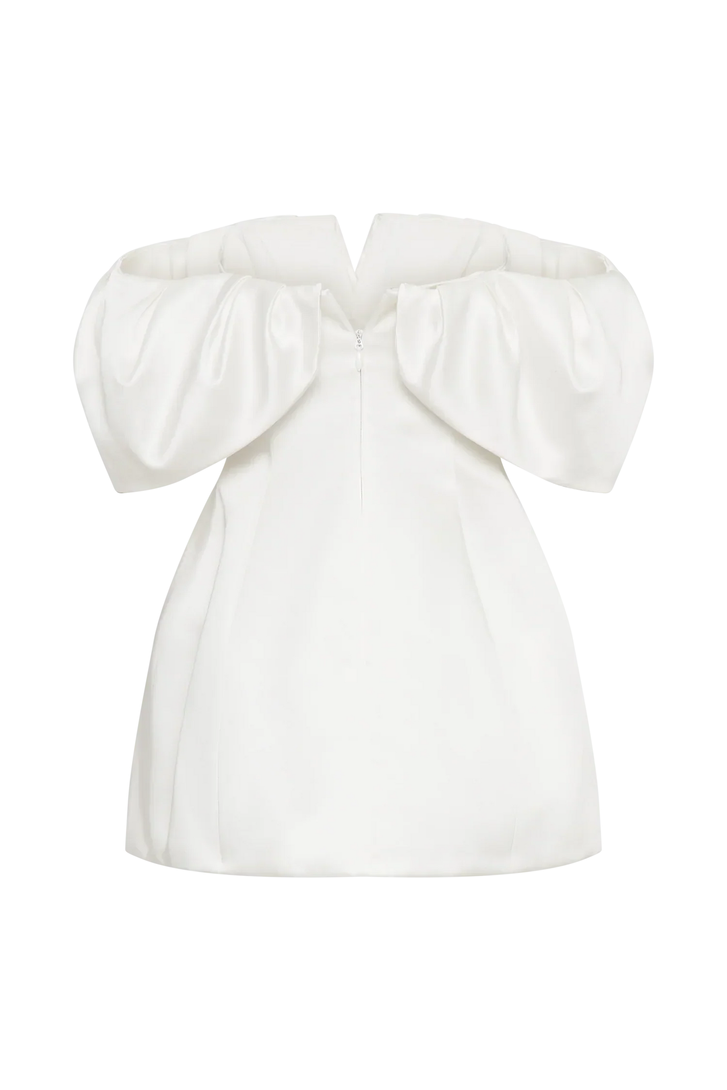 Portia Off Shoulder Satin Corset Dress - White