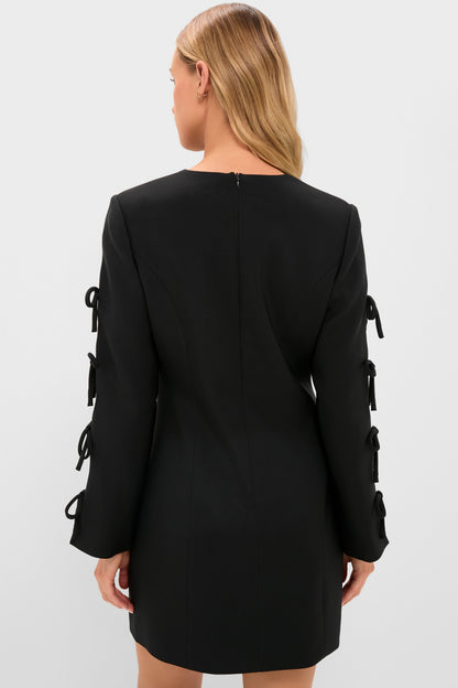 Black Bow Sleeve Belinda Mini Dress