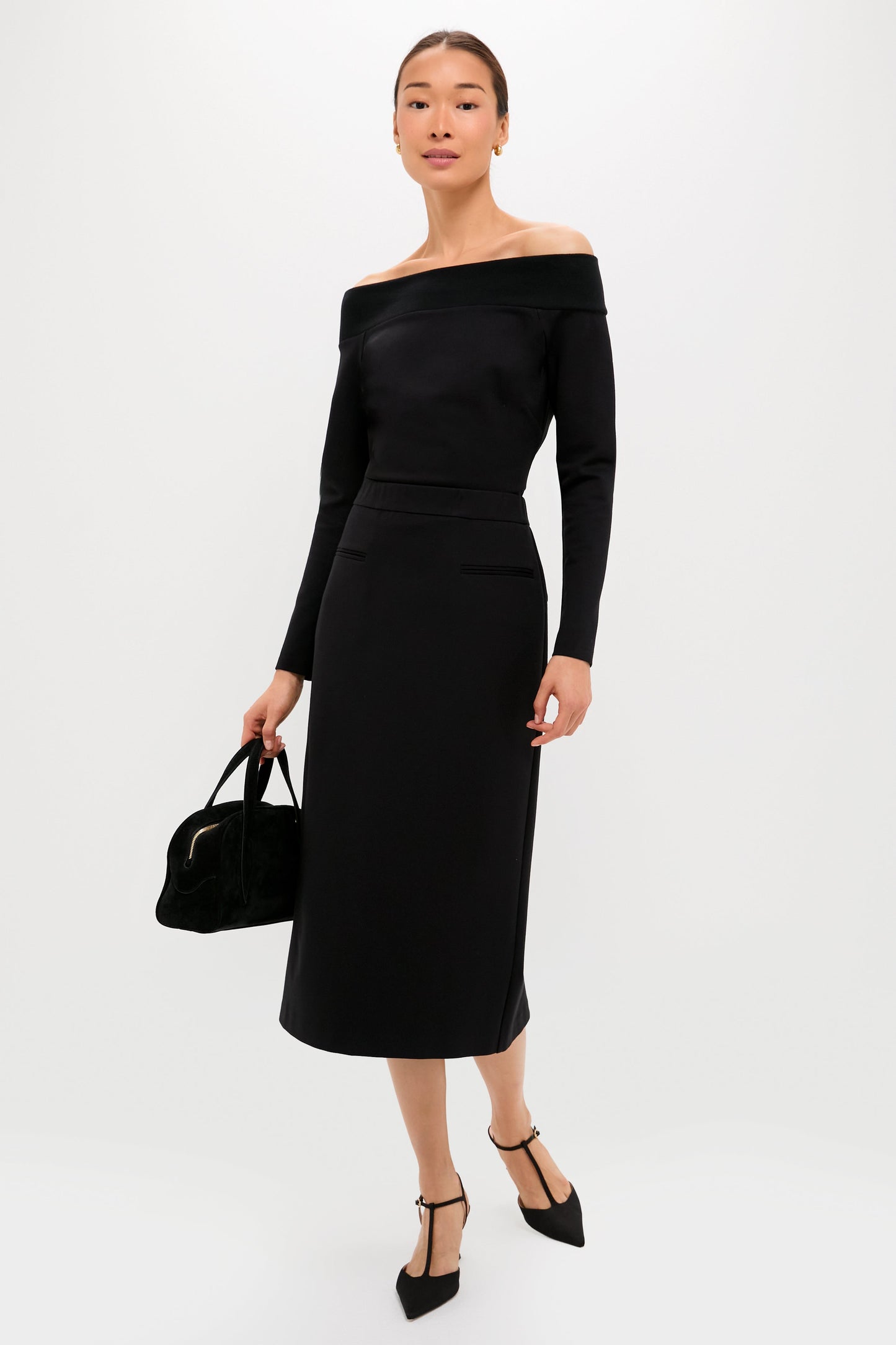 Black Grosgrain Margot Heels