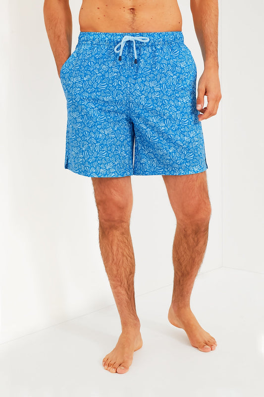 Blue Macaw Henri Botanical Swim Trunk