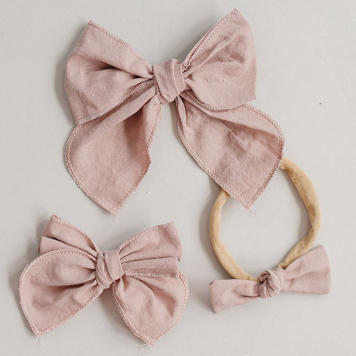 Dusty Rose Hair Bow