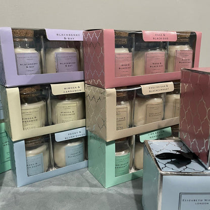 Elizabeth Williams London Home Fragrance Pastel Set of 3 Candles Gift Set - Modern Home Interiors