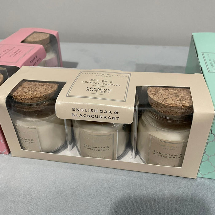 Elizabeth Williams London Home Fragrance Pastel Set of 3 Candles Gift Set - Modern Home Interiors