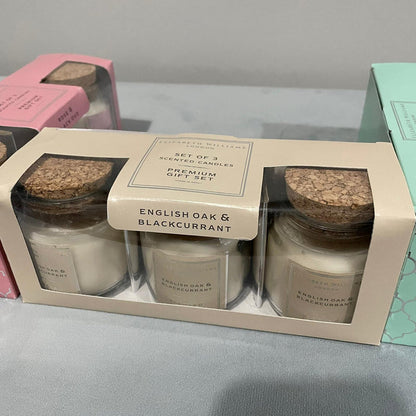 Elizabeth Williams London Home Fragrance Pastel Set of 3 Candles Gift Set - Modern Home Interiors