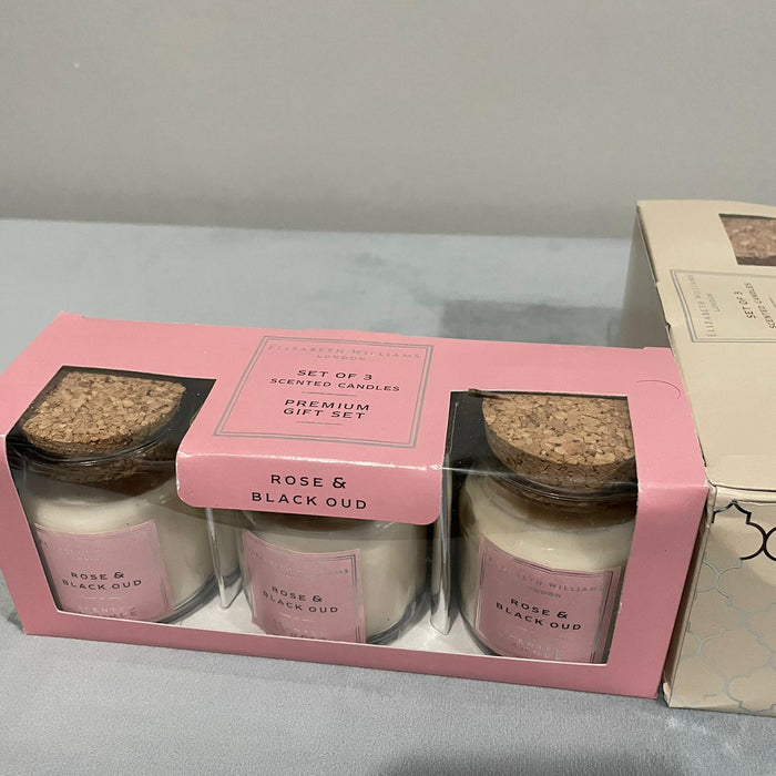 Elizabeth Williams London Home Fragrance Pastel Set of 3 Candles Gift Set - Modern Home Interiors