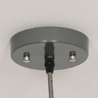 Factory Style Grey Enamel Painted 46cm Pendant Light - Modern Home Interiors