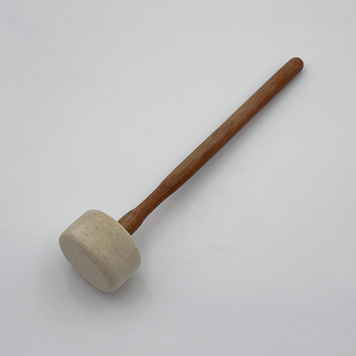 felt mallet singing bowl top view