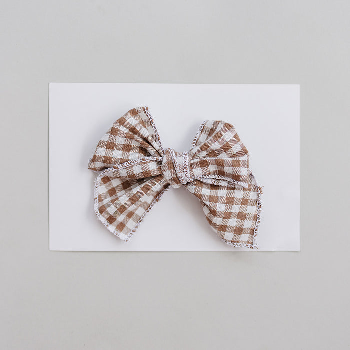 Gingham Hair Bow