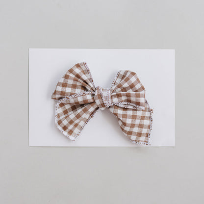Gingham Hair Bow