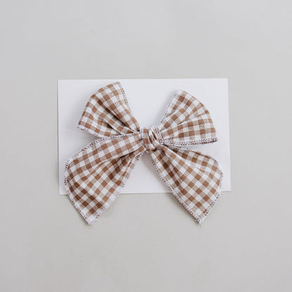 Gingham Hair Bow