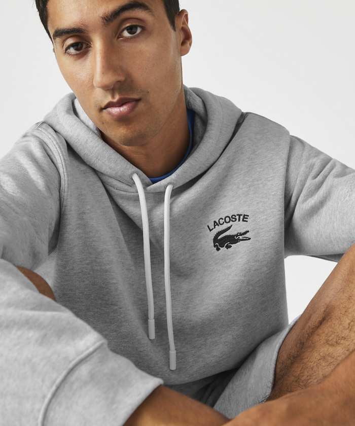 Lacoste Soft Branding Hoodie (Grey)
