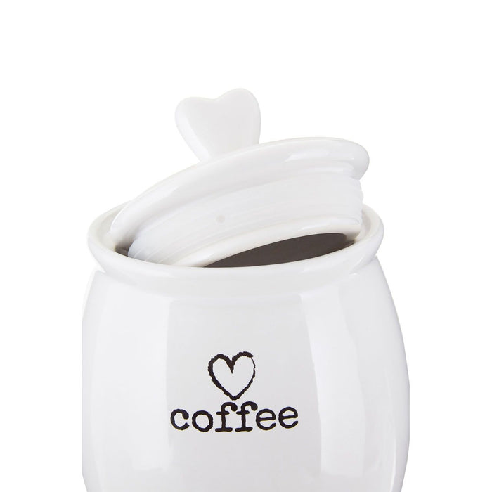 Love Heart Charm Coffee Canister - Modern Home Interiors