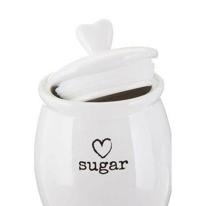 Love Heart Charm Sugar Canister - Modern Home Interiors