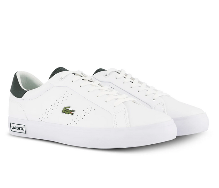 Men's Lacoste Powercourt 2.0 123 1 SMA (White/Dark Green)