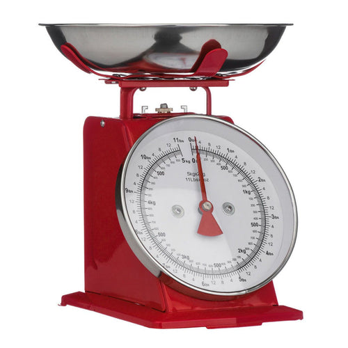 Retro Kitchen Scale 5KG - Red - Modern Home Interiors