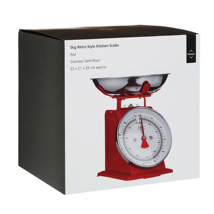 Retro Kitchen Scale 5KG - Red - Modern Home Interiors