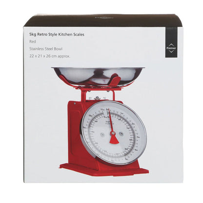 Retro Kitchen Scale 5KG - Red - Modern Home Interiors