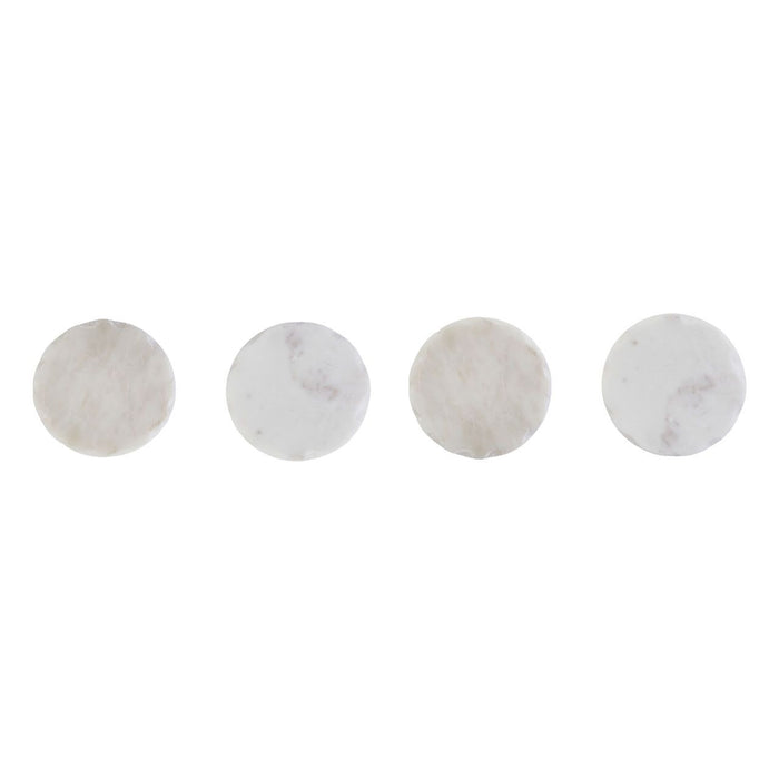 Rough Edged White Marble Coasters - Set of 4 - Modern Home Interiors