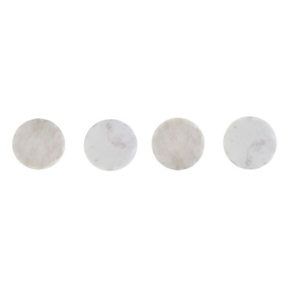 Rough Edged White Marble Coasters - Set of 4 - Modern Home Interiors