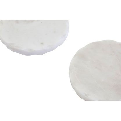 Rough Edged White Marble Coasters - Set of 4 - Modern Home Interiors