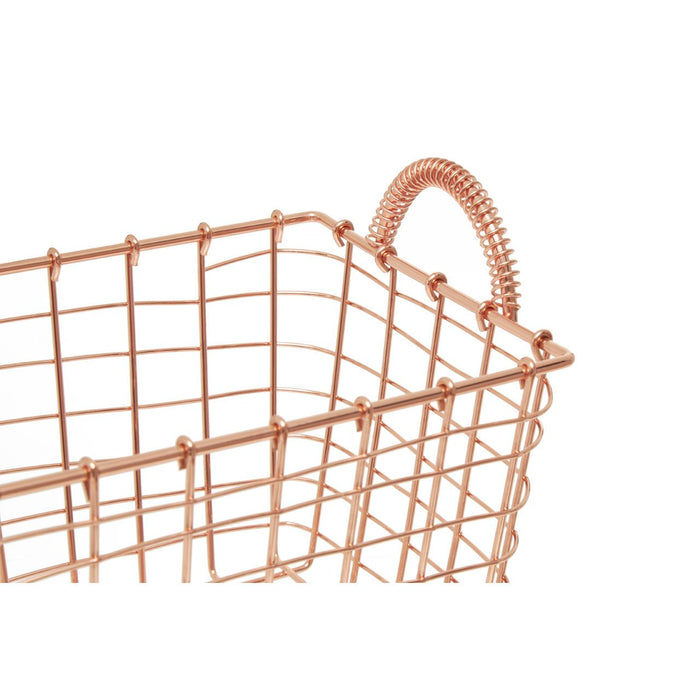Vertex Rectangular Basket - Copper - Modern Home Interiors