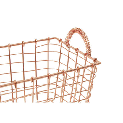 Vertex Rectangular Basket - Copper - Modern Home Interiors
